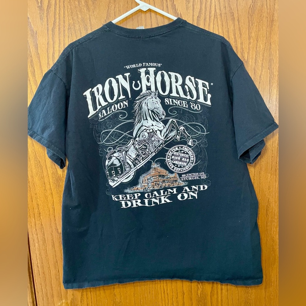 Iron Horse Saloon Shirt Mens Size XL Black Sturgis SD
